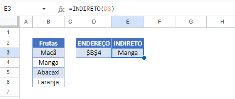 obter valor pelo endereco google sheets