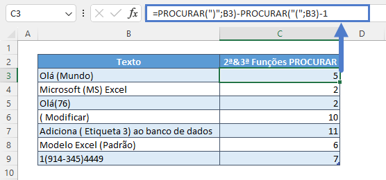 procurar segundo e terceiro parenteses