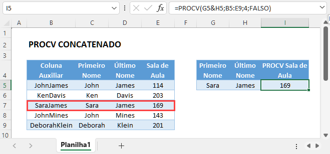 procv com concatenacao