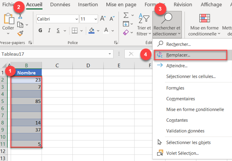 Comment Remplacer les Cellules Vides par 0 (Zéro) dans Excel et Google Sheets ? Automate Excel