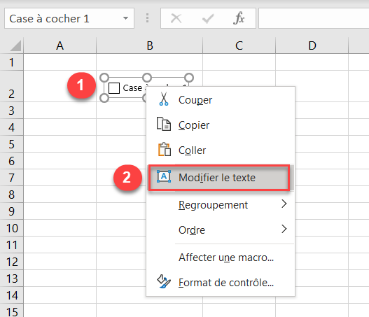 selectionner modifier texte