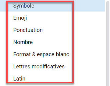 selectionner plusieurs categories