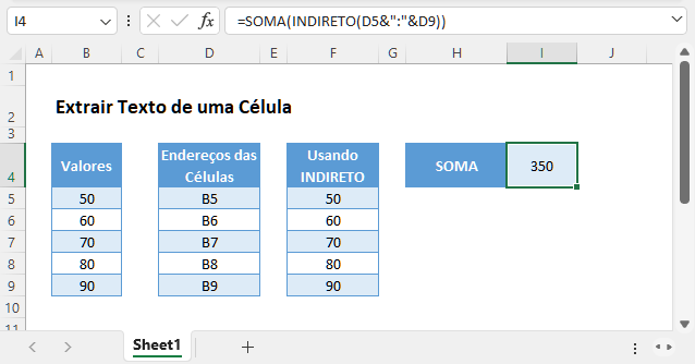 soma referencia indireta