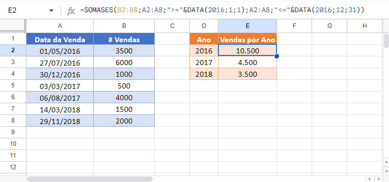 soma se ano google