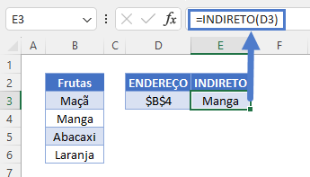 vba funcao indireto