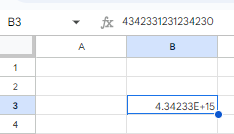 구글시트 과학적 표기법