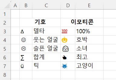 기호 이모티콘 인트로