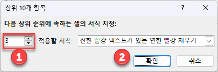 상위 10 항목