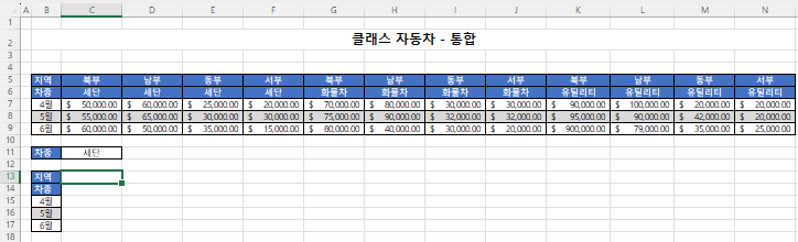 필터 함수 예제 데이터