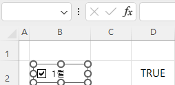 1월 체크박스 개체