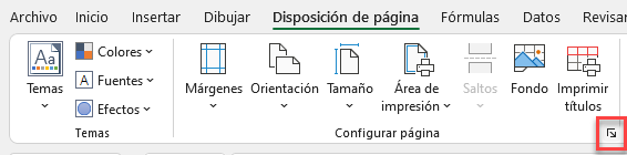 Abrir Configuración de Página