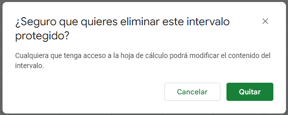 Advertencia-por-Eliminar Protección de Rango en Google Sheets