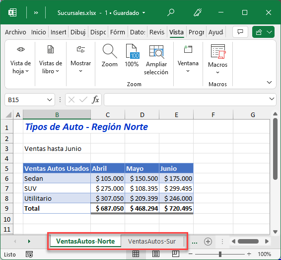 Archivo Abierto en Pestaña Sucursal Norte