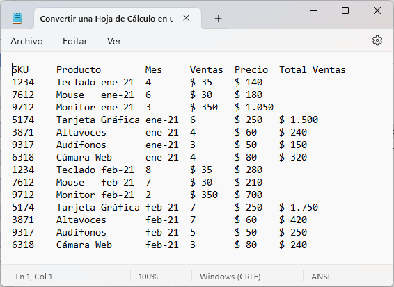 Archivo Guardado como Texto Delimitado por Tabulaciones