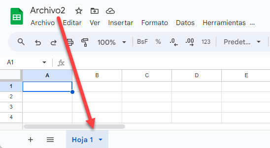 Archivo2 con Una Sola Hoja Creado Correctamente