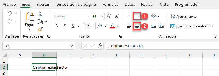 Centrar Texto Horizontal y Verticalmente