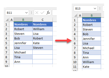 Combinar Listas Sin Duplicados en Excel
