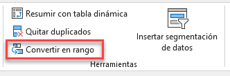 Convertir en Rango