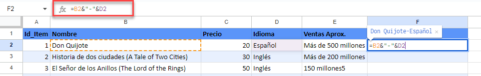 Crear Campo Calculado en Tabla en Google Sheets