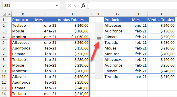 Crear una Barra de Desplazamiento en Excel