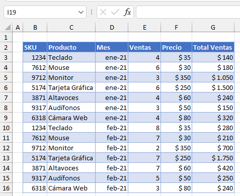 Datos Ejemplo Convertir Hoja en Archivo de Texto