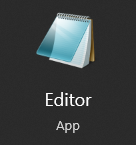 Editor Anwendung oeffnen
