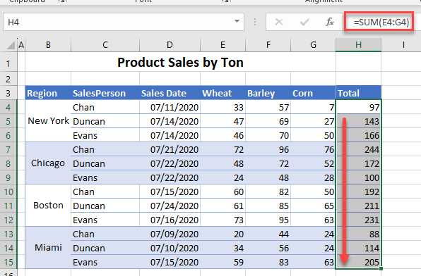 fix merge copy formula down