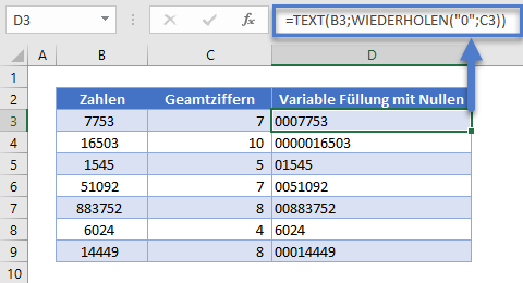 Fuehrende Nullen mit TEXT WIEDERHOLEN Funktion