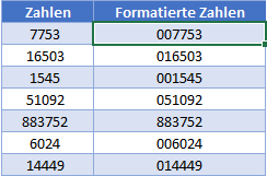 Fuehrende Nullen mit Zahlenformatierung