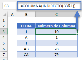 Funciones COLUMNA INDIRECTO