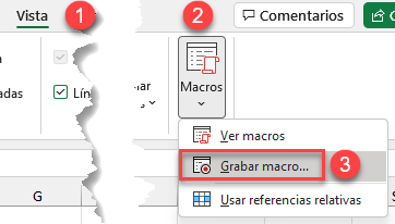 Grabar Macro en Excel