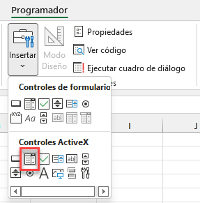 Insertar Cuadro Combinado