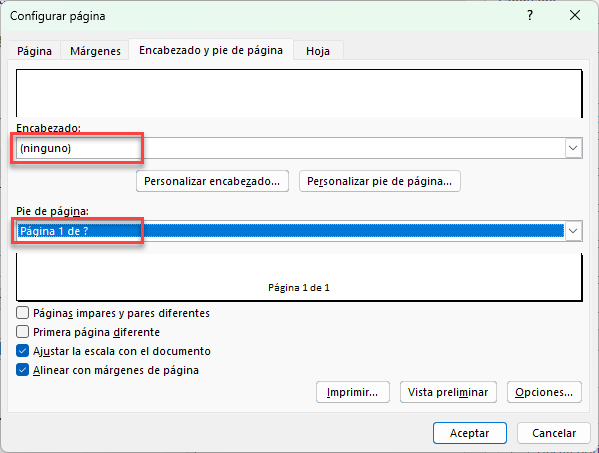 Insertar un Número de Página como Pie de Página