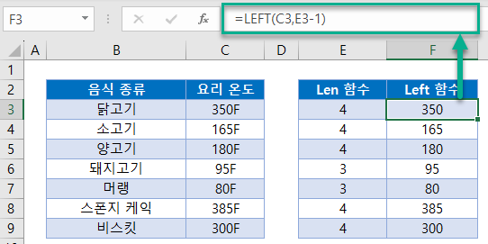 LEN LEFT 함수