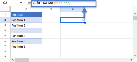 Leere und nicht leere zellen zaehlen ZAEHLENWENN Funktion GS