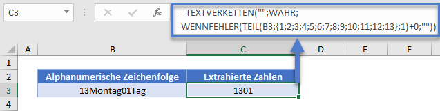 Nicht numerische Zeichen entfernen SEQUENZ LÄNGE auswerten