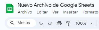 Nuevo Archivo de Google Sheets