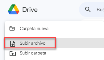 Subir Archivo a Drive