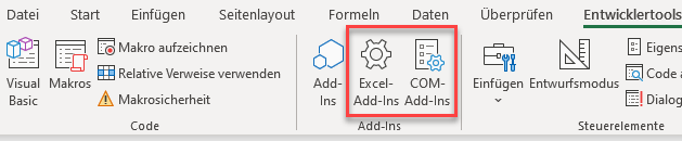 VBA Add Ins verwenden