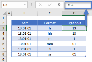 Verschiedene Zeitformate in Excel