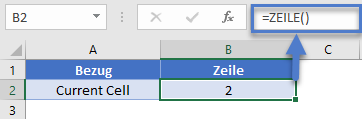 Verwendung der ZEILE Funktion ohne Zellenbezug