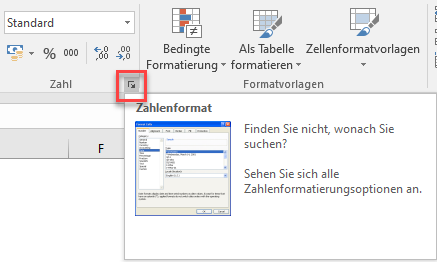 Weitere Zeitformate in Excel anzeigen