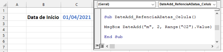 adicionar referencia celula excel