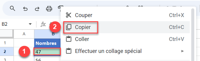 appliquer copier coller autres cellules