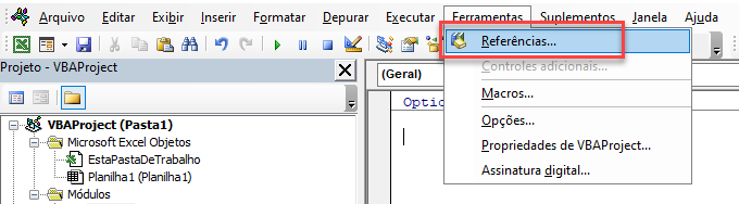 comando ferramentas referencias