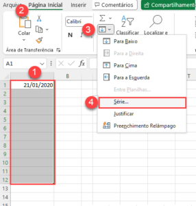 Como Preencher Automaticamente Datas ou Meses no Excel e no Planilhas ...