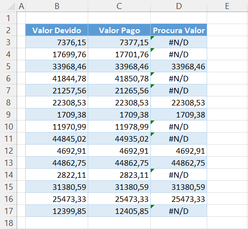 comparar duas colunas 10