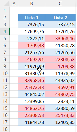 comparar duas colunas 8