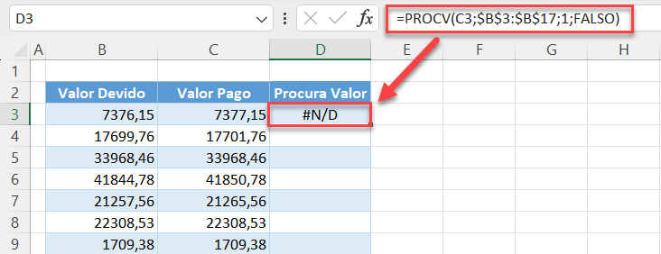 comparar duas colunas 9