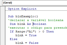 declaracao nivel procedimento